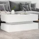 Fehér dohányzóasztal LED-lámpákkal 90x50x40 cm