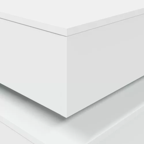 Fehér dohányzóasztal LED-lámpákkal 90x50x40 cm