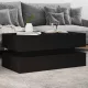 Fekete dohányzóasztal LED-lámpákkal 90x50x40 cm
