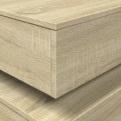 Sonoma tölgy színű dohányzóasztal LED-lámpákkal 90x50x40 cm