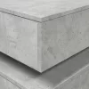 Betonszürke dohányzóasztal LED-lámpákkal 90x50x40 cm