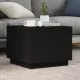 Fekete dohányzóasztal LED-lámpákkal 50 x 50 x 40 cm