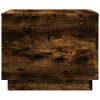 Füstös tölgy színű dohányzóasztal LED-lámpákkal 50 x 50 x 40 cm
