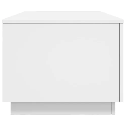 Fehér dohányzóasztal LED-lámpákkal 90x50x40 cm