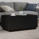 Fekete dohányzóasztal LED-lámpákkal 90x50x40 cm