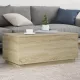 Sonoma tölgy színű dohányzóasztal LED-lámpákkal 90x50x40 cm