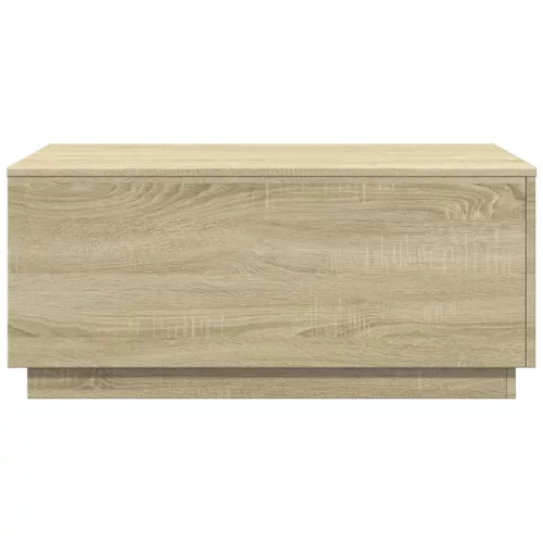 Sonoma tölgy színű dohányzóasztal LED-lámpákkal 90x50x40 cm