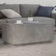 Betonszürke dohányzóasztal LED-lámpákkal 90x50x40 cm