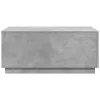 Betonszürke dohányzóasztal LED-lámpákkal 90x50x40 cm