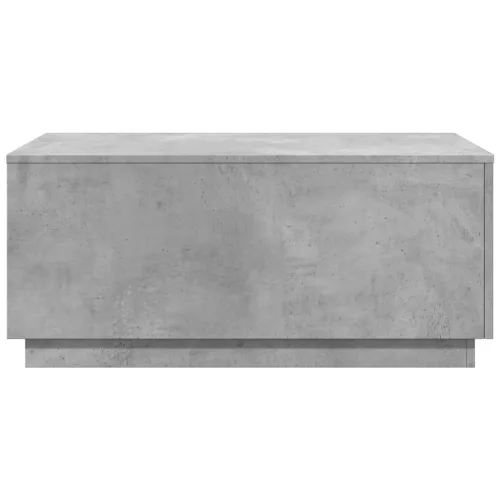 Betonszürke dohányzóasztal LED-lámpákkal 90x50x40 cm