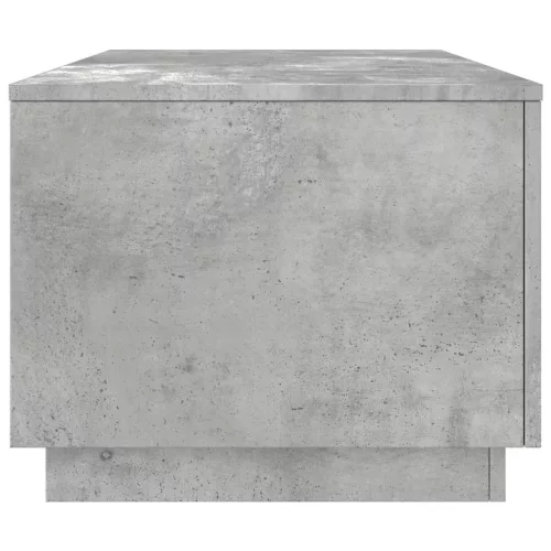 Betonszürke dohányzóasztal LED-lámpákkal 90x50x40 cm