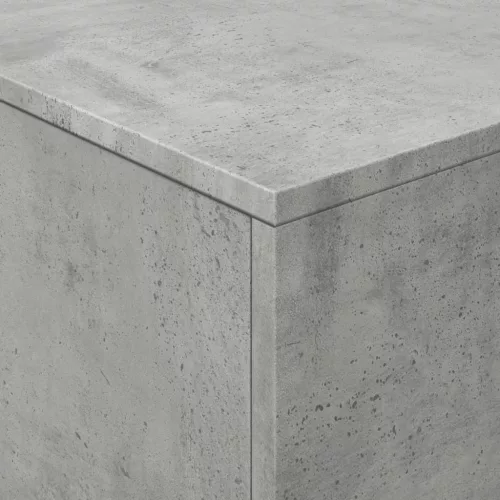 Betonszürke dohányzóasztal LED-lámpákkal 90x50x40 cm
