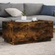 Füstös tölgy színű dohányzóasztal LED-lámpákkal 90x50x40 cm