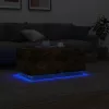 Füstös tölgy színű dohányzóasztal LED-lámpákkal 90x50x40 cm
