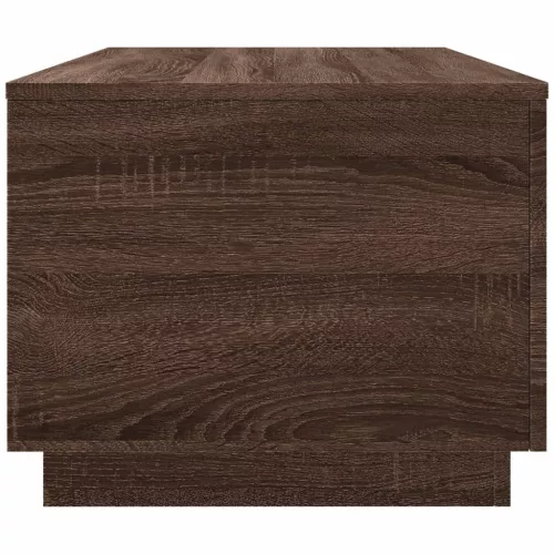 Barna tölgyszínű dohányzóasztal LED-lámpákkal 90x50x40 cm
