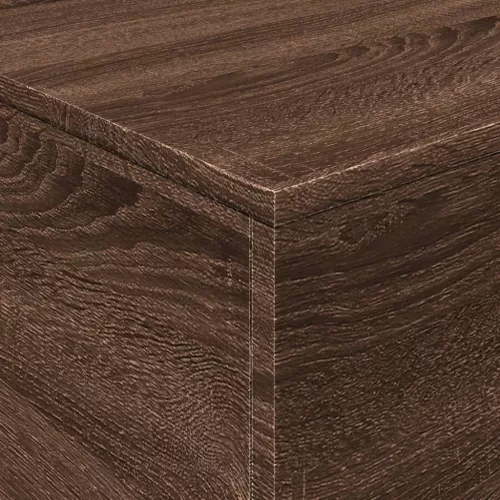 Barna tölgyszínű dohányzóasztal LED-lámpákkal 90x50x40 cm