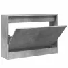 Betonszürke szerelt fa cipőszekrény 80 x 21 x 57 cm