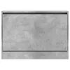 Betonszürke szerelt fa cipőszekrény 80 x 21 x 57 cm
