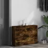 Füstös tölgy színű szerelt fa cipőszekrény 80 x 21 x 57 cm