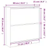 Fekete szerelt fa cipőszekrény 80 x 21x 87,5 cm