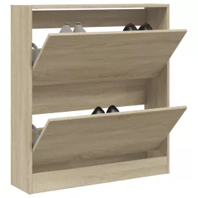   Sonoma tölgy színű szerelt fa cipőszekrény 80 x 21 x 87,5 cm