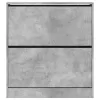 Betonszürke szerelt fa cipőszekrény 80 x 21 x 87,5 cm