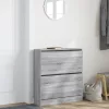 Szürke sonoma színű szerelt fa cipőszekrény 80 x 21 x 87,5 cm
