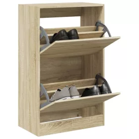   Sonoma tölgy színű szerelt fa cipőszekrény 60 x 34 x 96,5 cm
