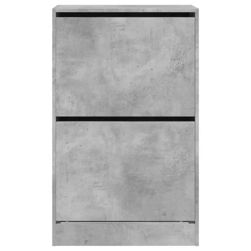 Betonszürke szerelt fa cipőszekrény 60 x 34 x 96,5 cm