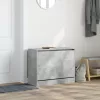 Betonszürke szerelt fa cipőszekrény 80 x 34 x 63 cm