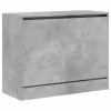 Betonszürke szerelt fa cipőszekrény 80 x 34 x 63 cm