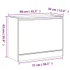 Betonszürke szerelt fa cipőszekrény 80 x 34 x 63 cm
