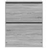 Szürke sonoma színű szerelt fa cipőszekrény 80x34x96,5 cm