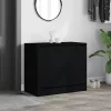 Fekete szerelt fa cipőszekrény 80x42x69 cm