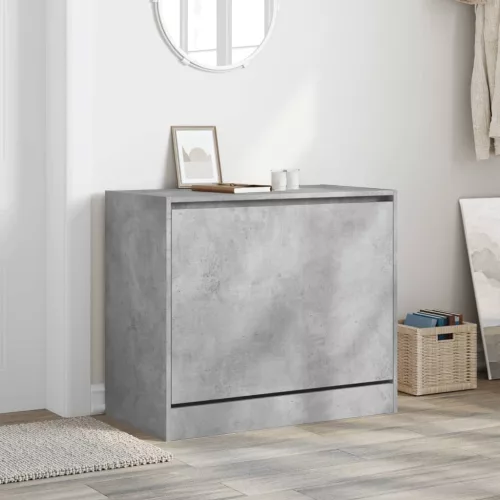 Betonszürke szerelt fa cipőszekrény 80x42x69 cm