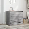 Szürke sonoma színű szerelt fa cipőszekrény 80x42x69 cm