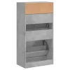 Betonszürke szerelt fa cipőszekrény 60x34x116 cm