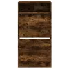 Füstös tölgy színű szerelt fa cipőszekrény 60x34x116 cm