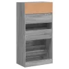 Szürke sonoma színű szerelt fa cipőszekrény 60x34x116 cm