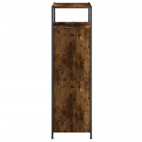 Füstös tölgy színű szerelt fa cipőszekrény 60x34x112 cm