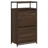 Barna tölgyszínű szerelt fa cipősszekrény 60x34x112 cm