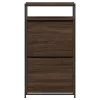Barna tölgyszínű szerelt fa cipősszekrény 60x34x112 cm