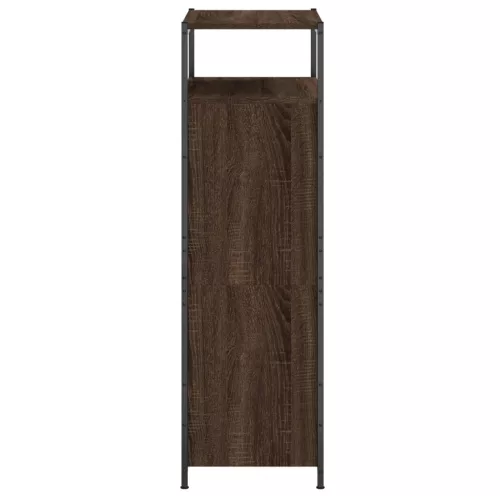 Barna tölgyszínű szerelt fa cipősszekrény 60x34x112 cm