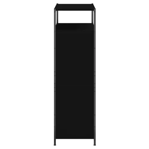 Fekete szerelt fa cipőszekrény 75x34x112 cm