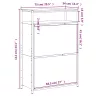 Fekete szerelt fa cipőszekrény 75x34x112 cm
