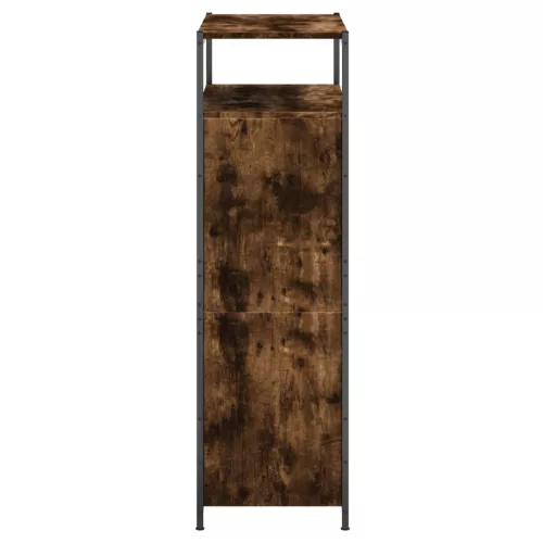 Füstös tölgy színű szerelt fa cipőszekrény 75x34x112 cm