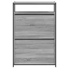 Szürke sonoma színű szerelt fa cipősszekrény 75x34x112 cm