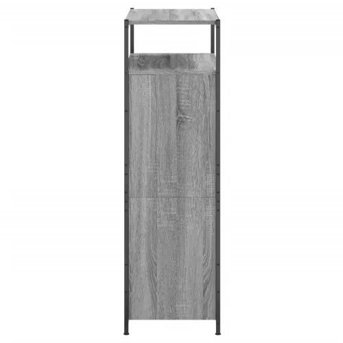 Szürke sonoma színű szerelt fa cipősszekrény 75x34x112 cm