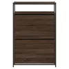 Barna tölgyszínű szerelt fa cipősszekrény 75 x 34 x 112 cm