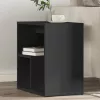 2 db fekete szerelt fa kisasztal 50 x 30 x 50 cm